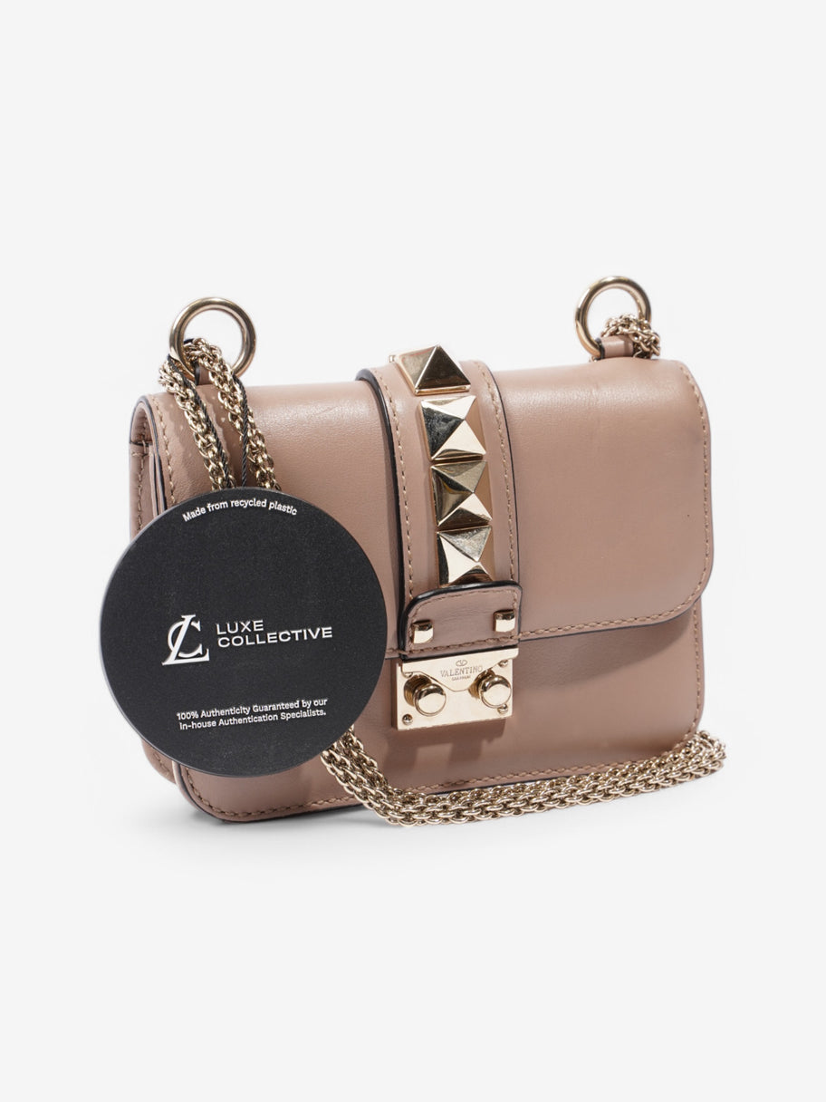 Valentino Rockstud Shoulder Bag Nude Leather Small Image 8