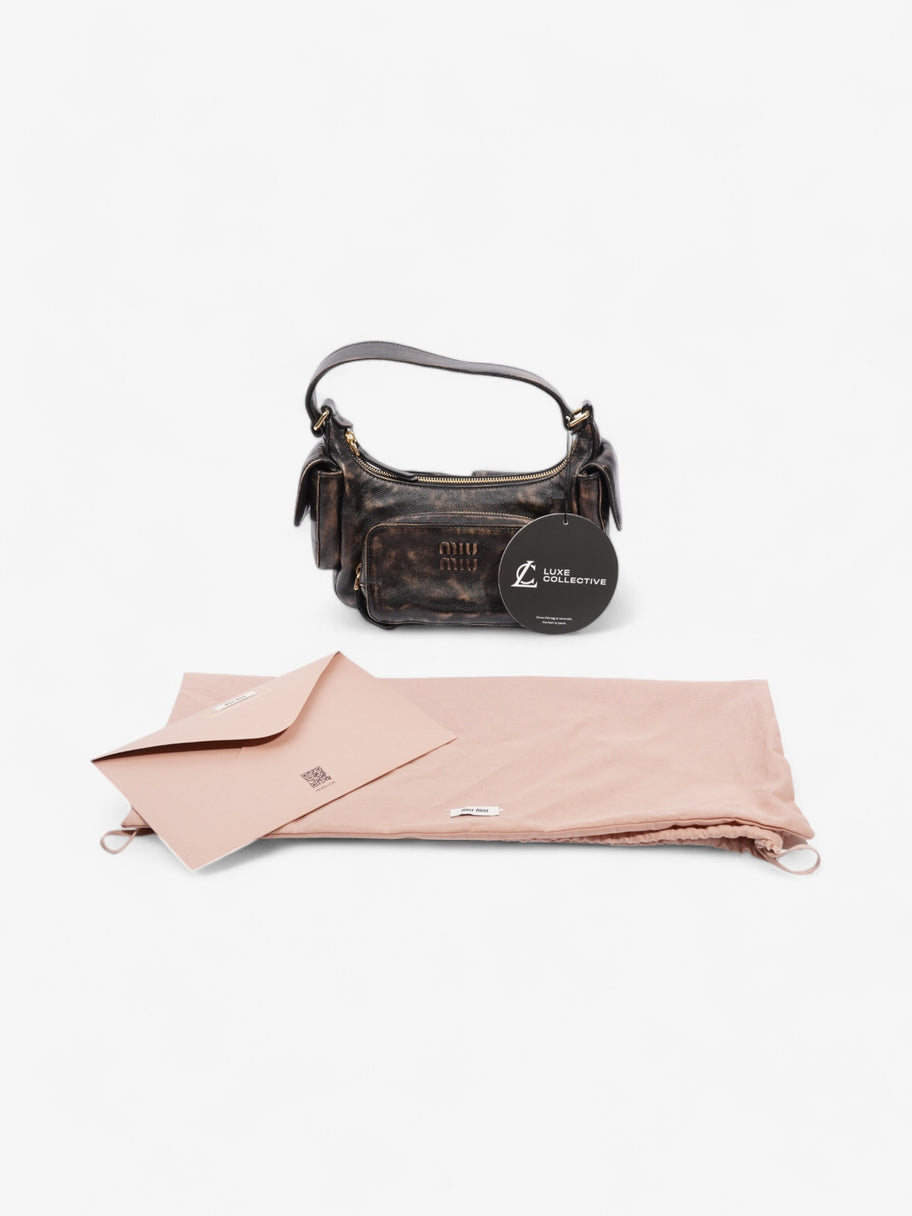 Miu Miu Pocket Bag Brown Nappa Leather Image 9