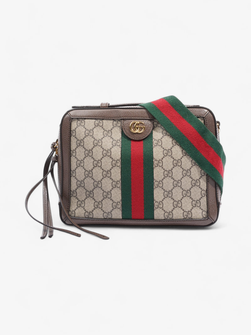  Gucci Ophelia GG Supreme / Brown Coated Canvas Small