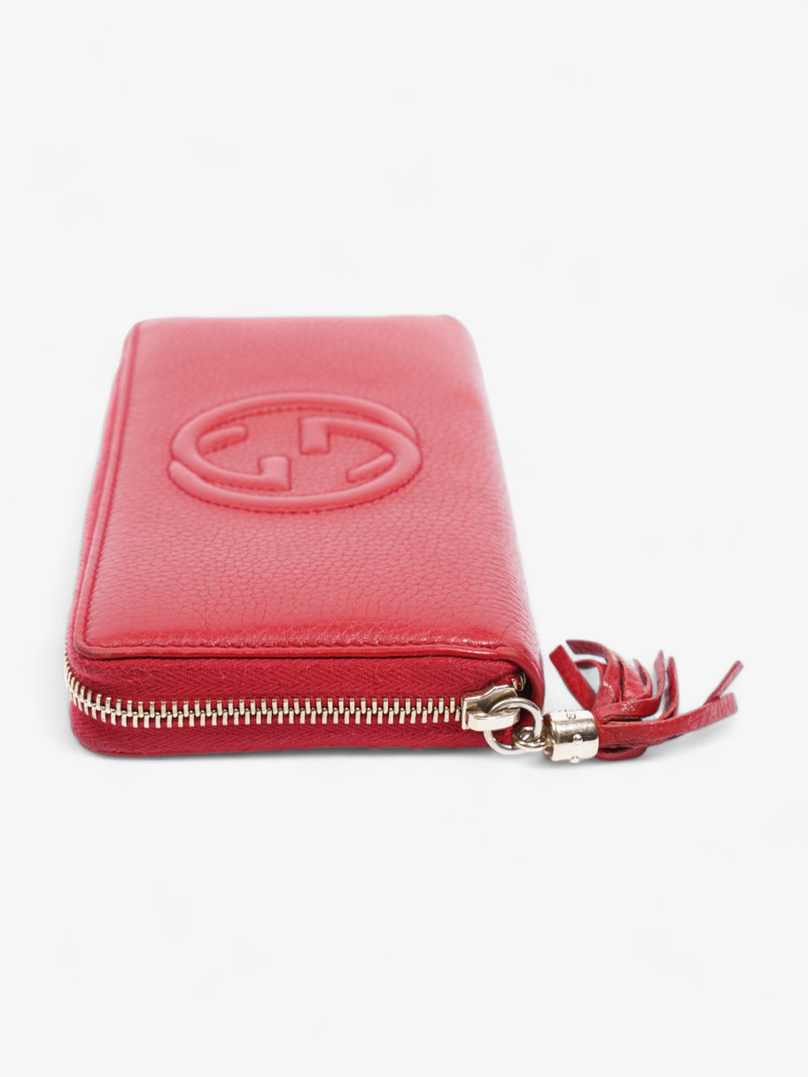 Soho Zip Around Wallet Red Grained Leather Image 4