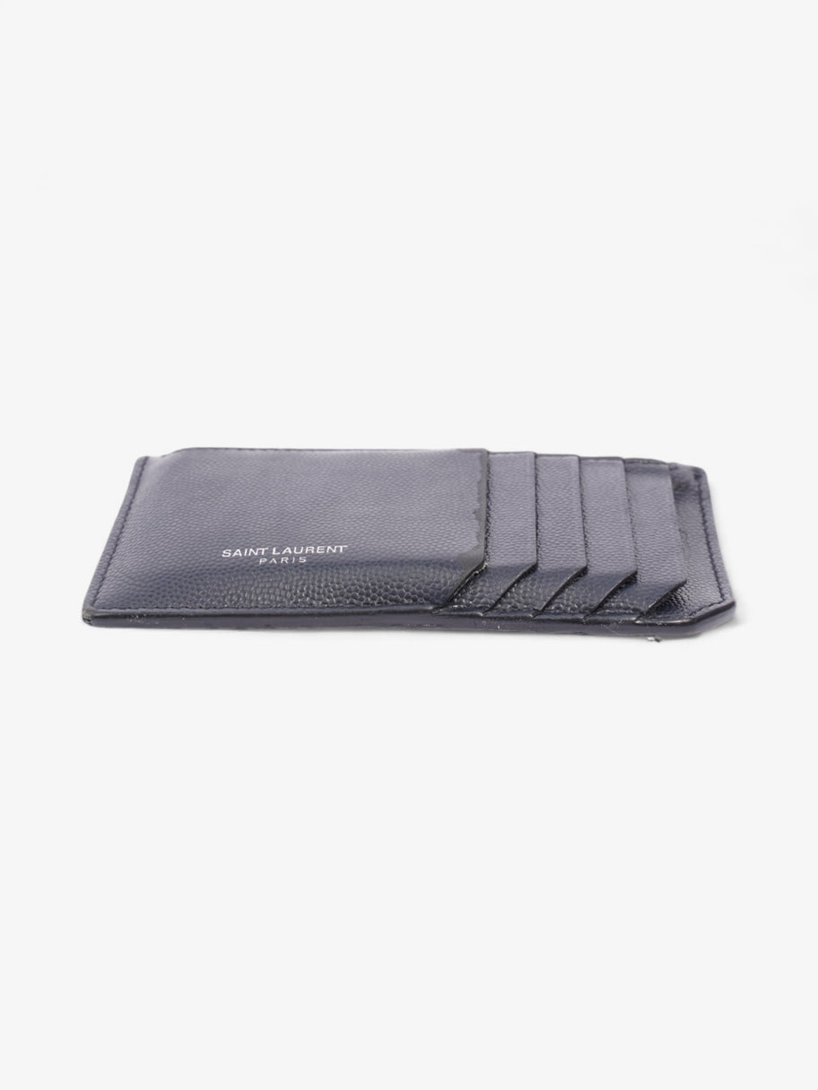 Saint Laurent Fragments Zip Card Case Navy Leather Image 5