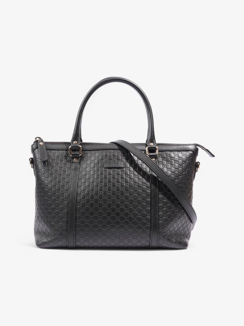  Gucci Microguccissima Should Bag Black Leather