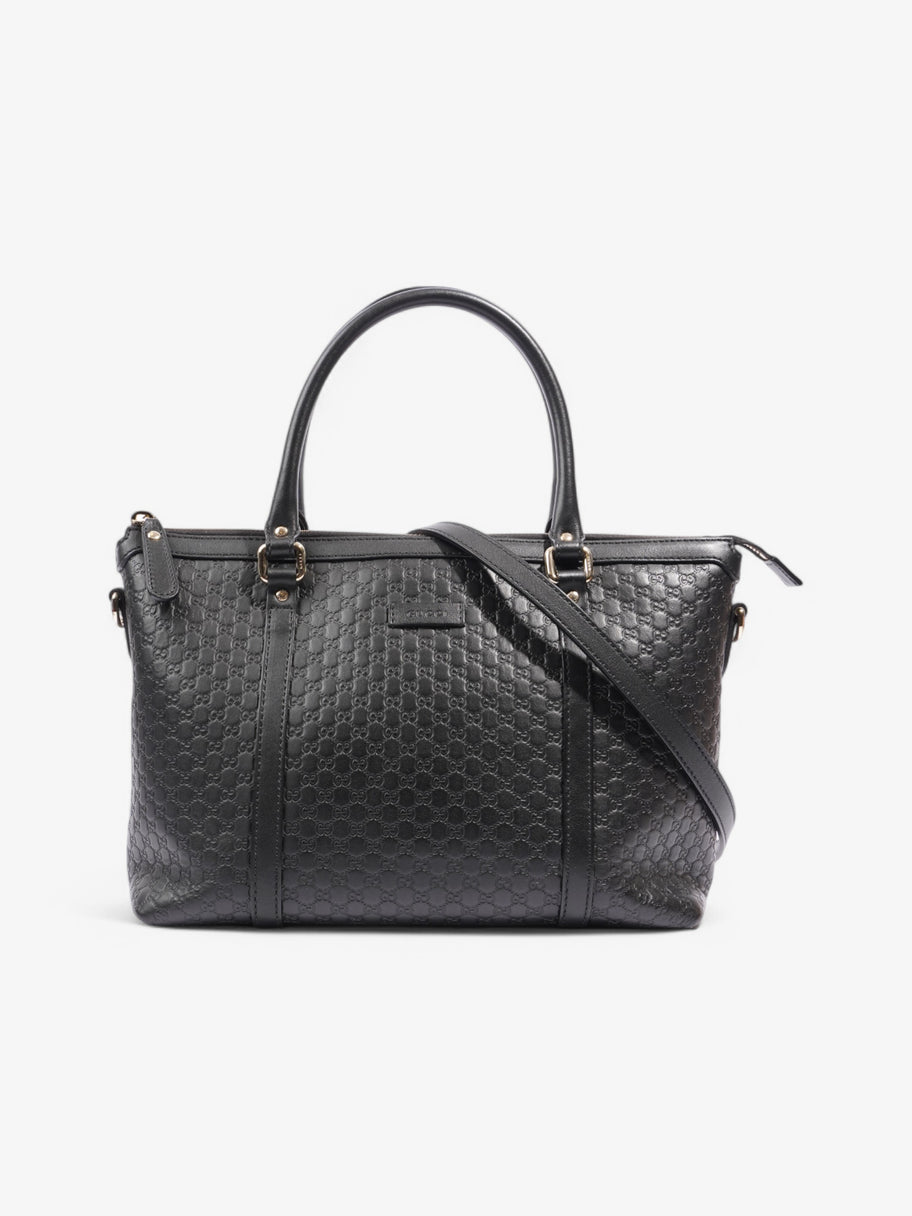 Gucci Microguccissima Should Bag Black Leather Image 1