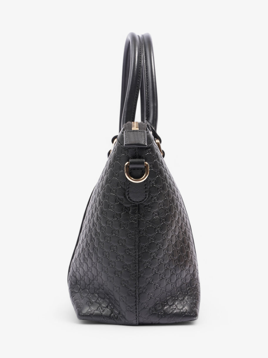 Gucci Microguccissima Should Bag Black Leather Image 3