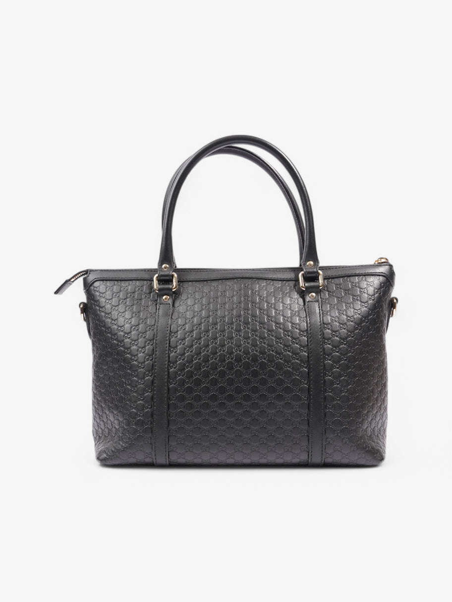 Gucci Microguccissima Should Bag Black Leather Image 4