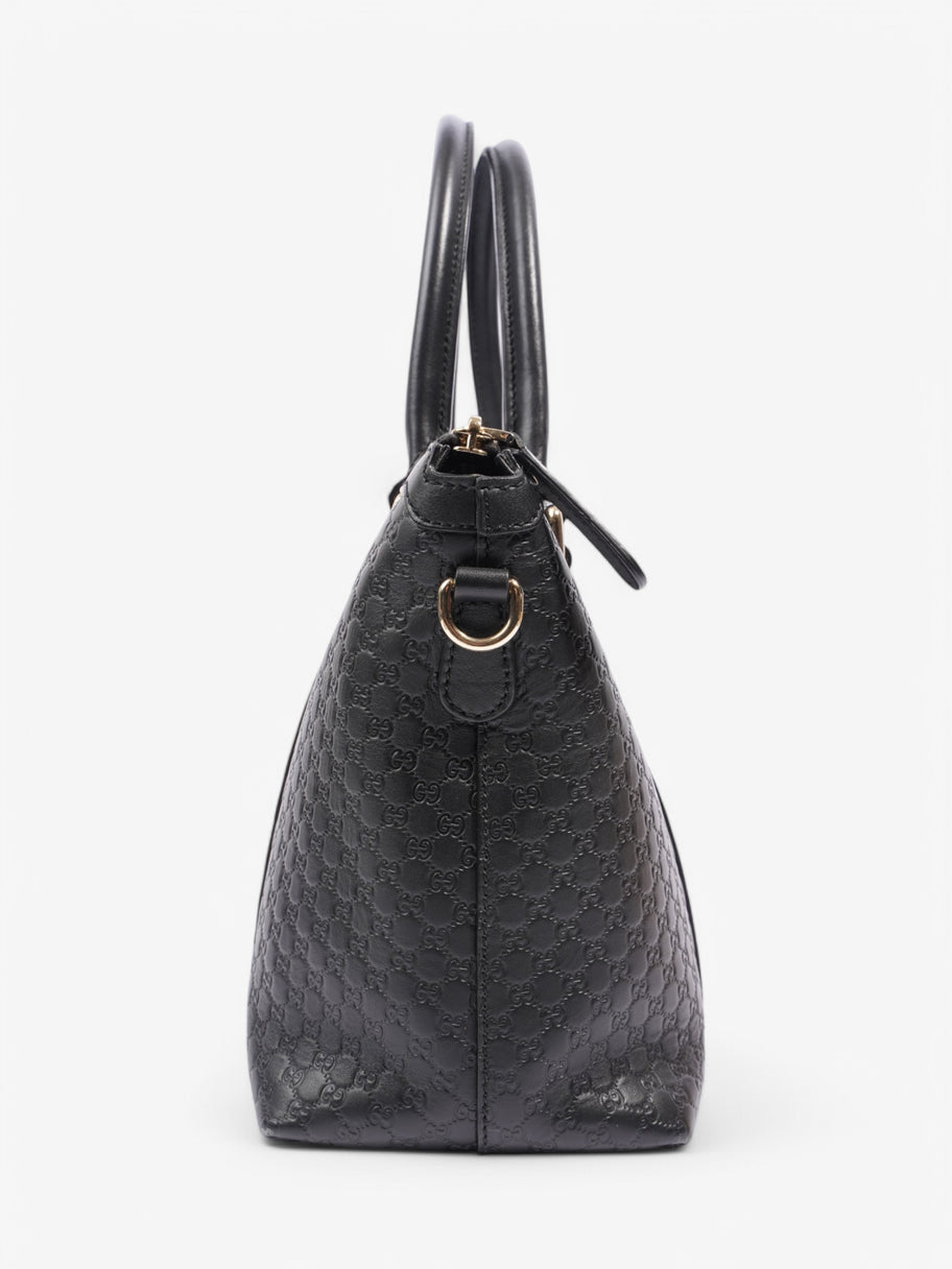 Gucci Microguccissima Should Bag Black Leather Image 5