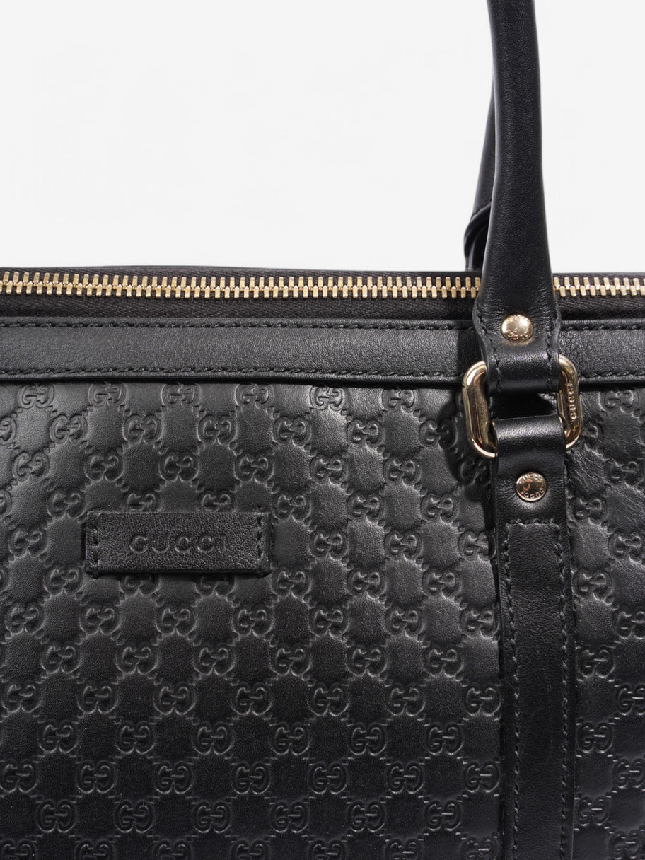 Gucci Microguccissima Should Bag Black Leather Image 7