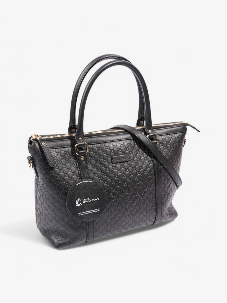 Gucci Microguccissima Should Bag Black Leather Image 9