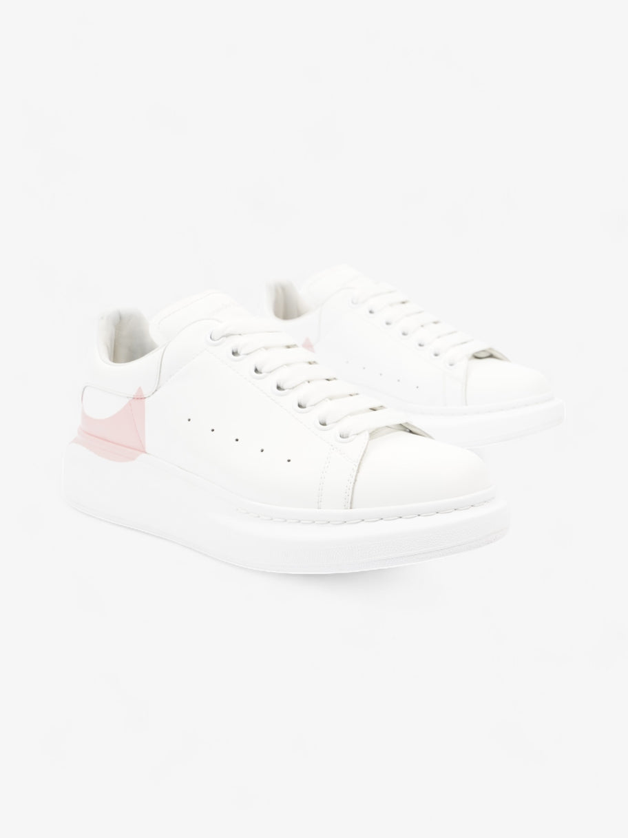 Alexander McQueen Oversized Drop Tab Sneakers White / Rose Quartz Leather EU 41 UK 8 Image 2