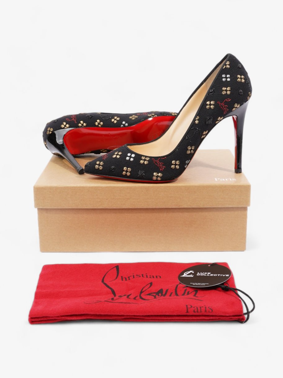 Christian Louboutin Pigalle Loubi In The Sky 100mm Black / Multicoloured Fabric EU 39 UK 6 Image 10