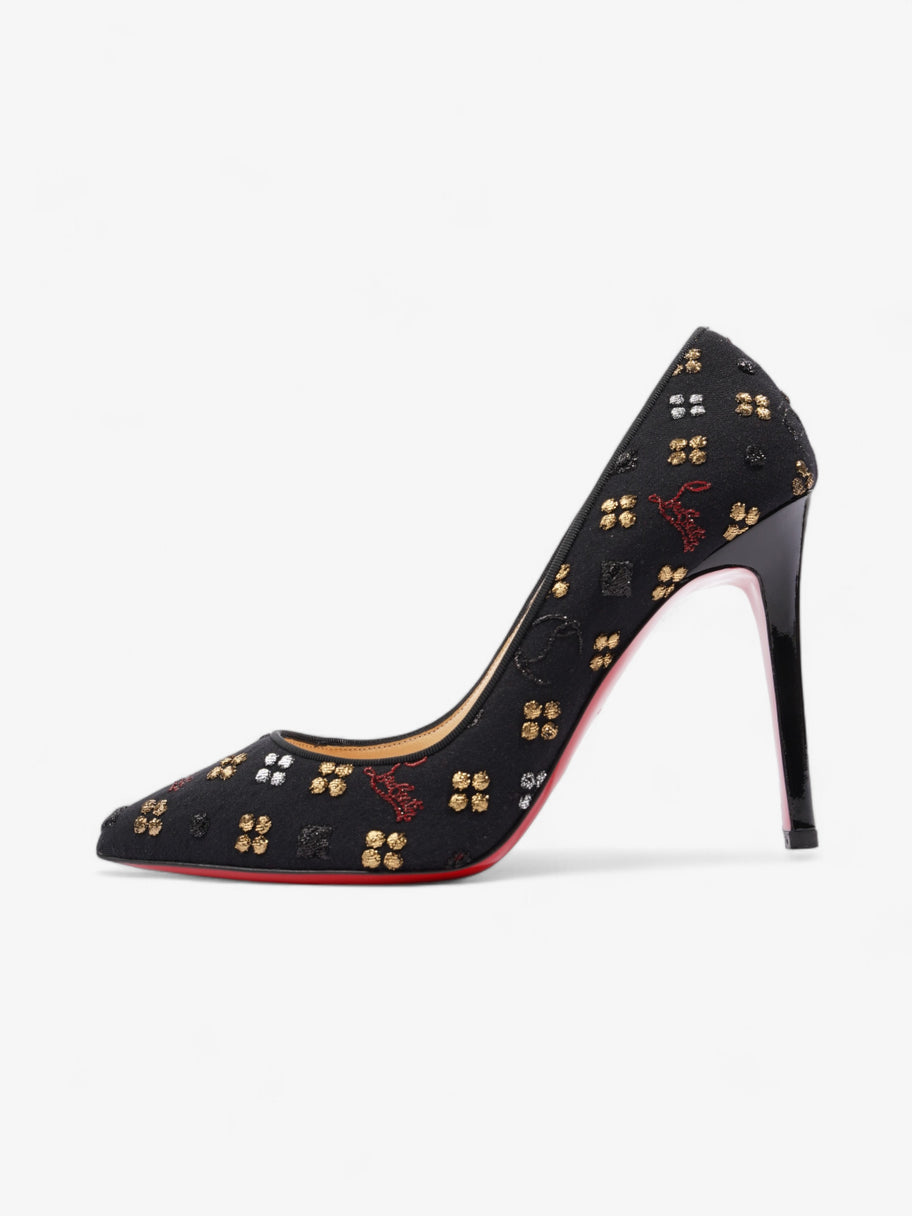 Christian Louboutin Pigalle Loubi In The Sky 100mm Black / Multicoloured Fabric EU 39 UK 6 Image 5