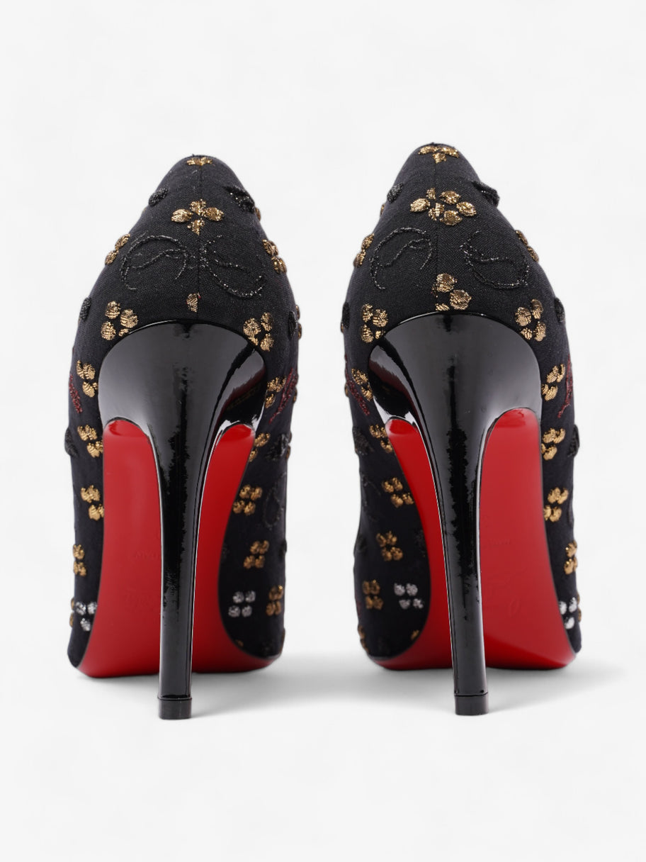 Christian Louboutin Pigalle Loubi In The Sky 100mm Black / Multicoloured Fabric EU 39 UK 6 Image 6