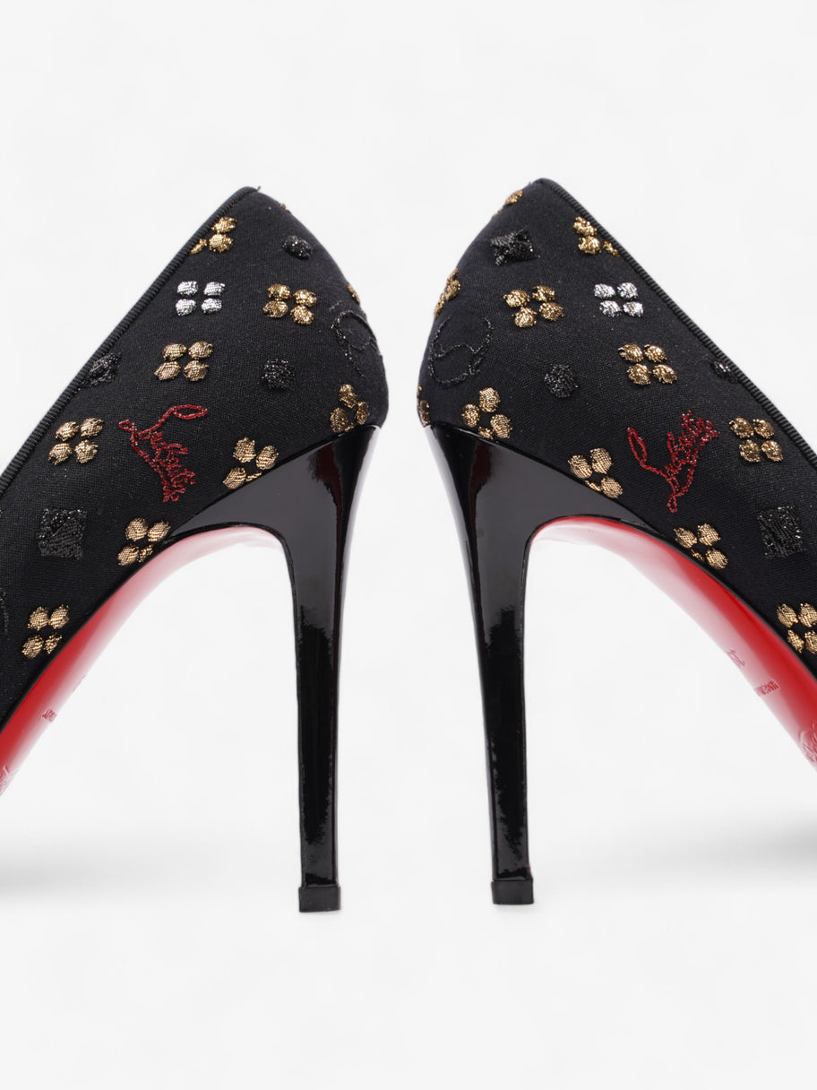 Christian Louboutin Pigalle Loubi In The Sky 100mm Black / Multicoloured Fabric EU 39 UK 6 Image 9