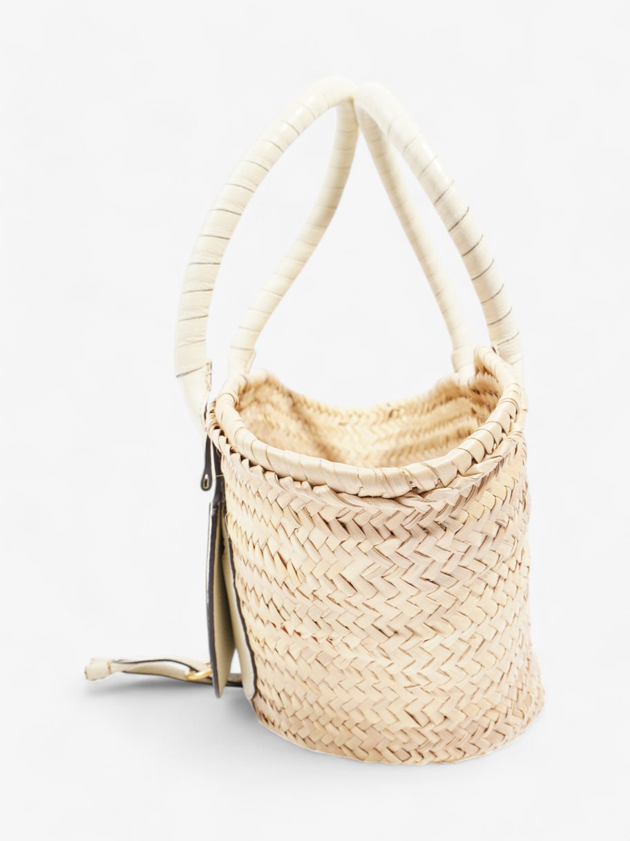 Chloe Marcie Basket White / Natural Raffia Medium Image 3