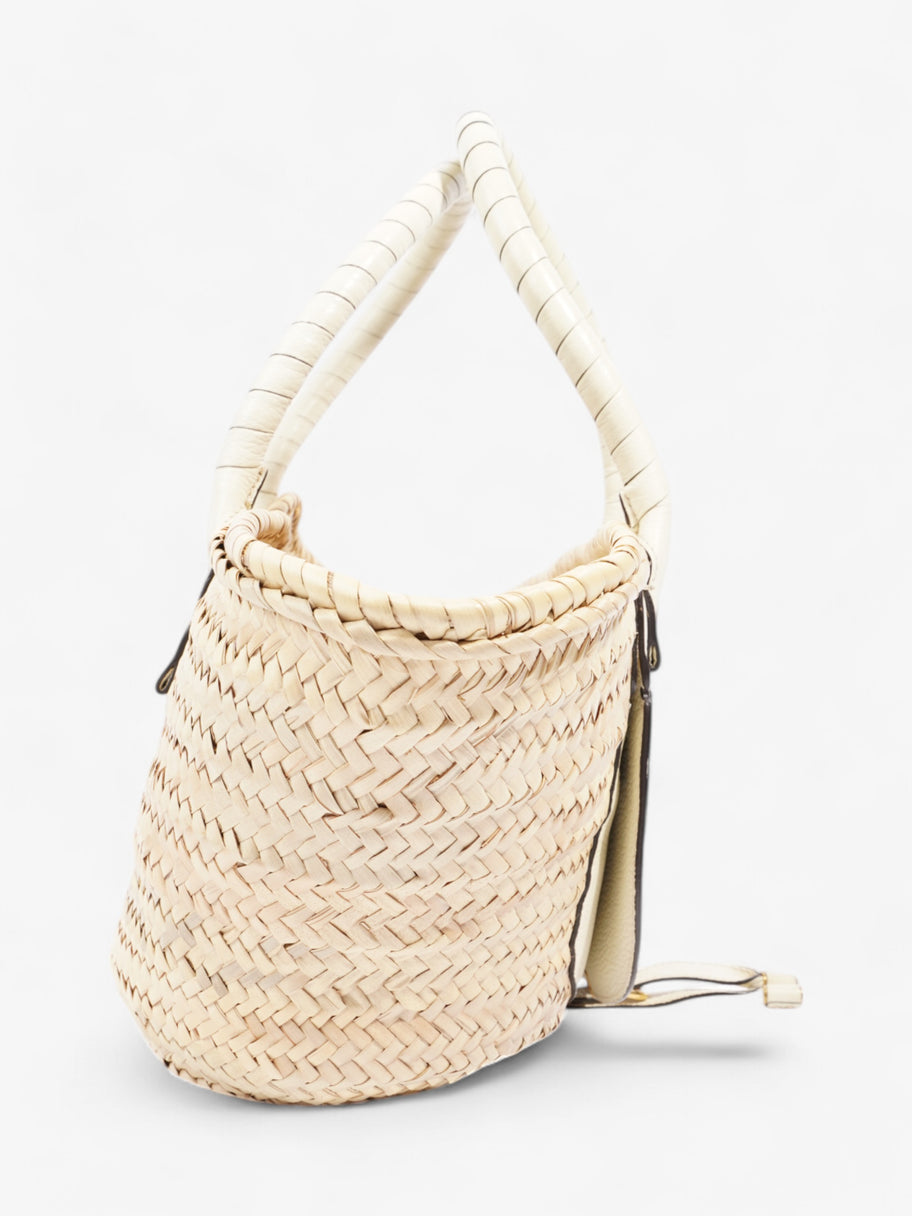 Chloe Marcie Basket White / Natural Raffia Medium Image 5