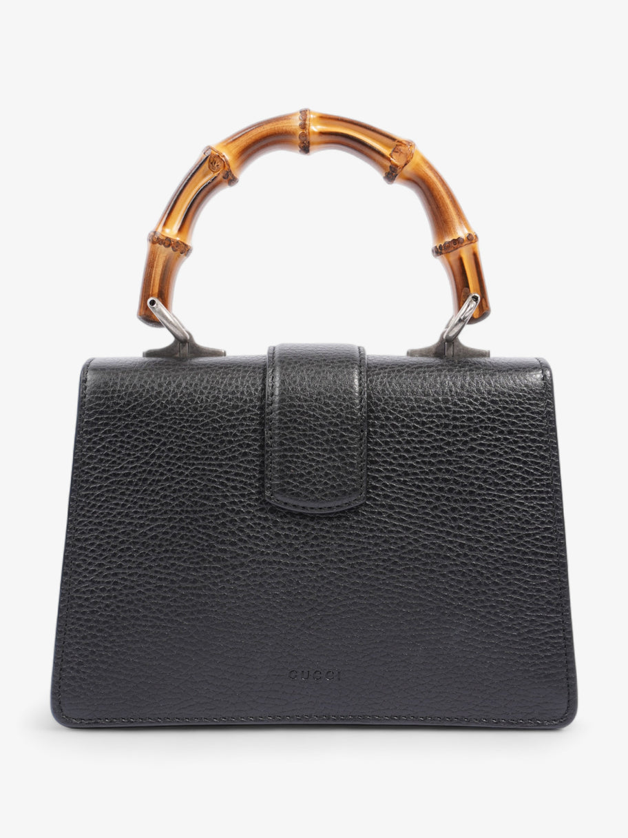 Dionysus Bamboo Top Handle Bag  Black Leather Image 4