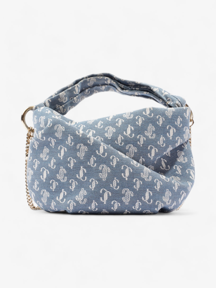 Jimmy Choo Bonny Tote Bag Blue Monogram Denim Image 4