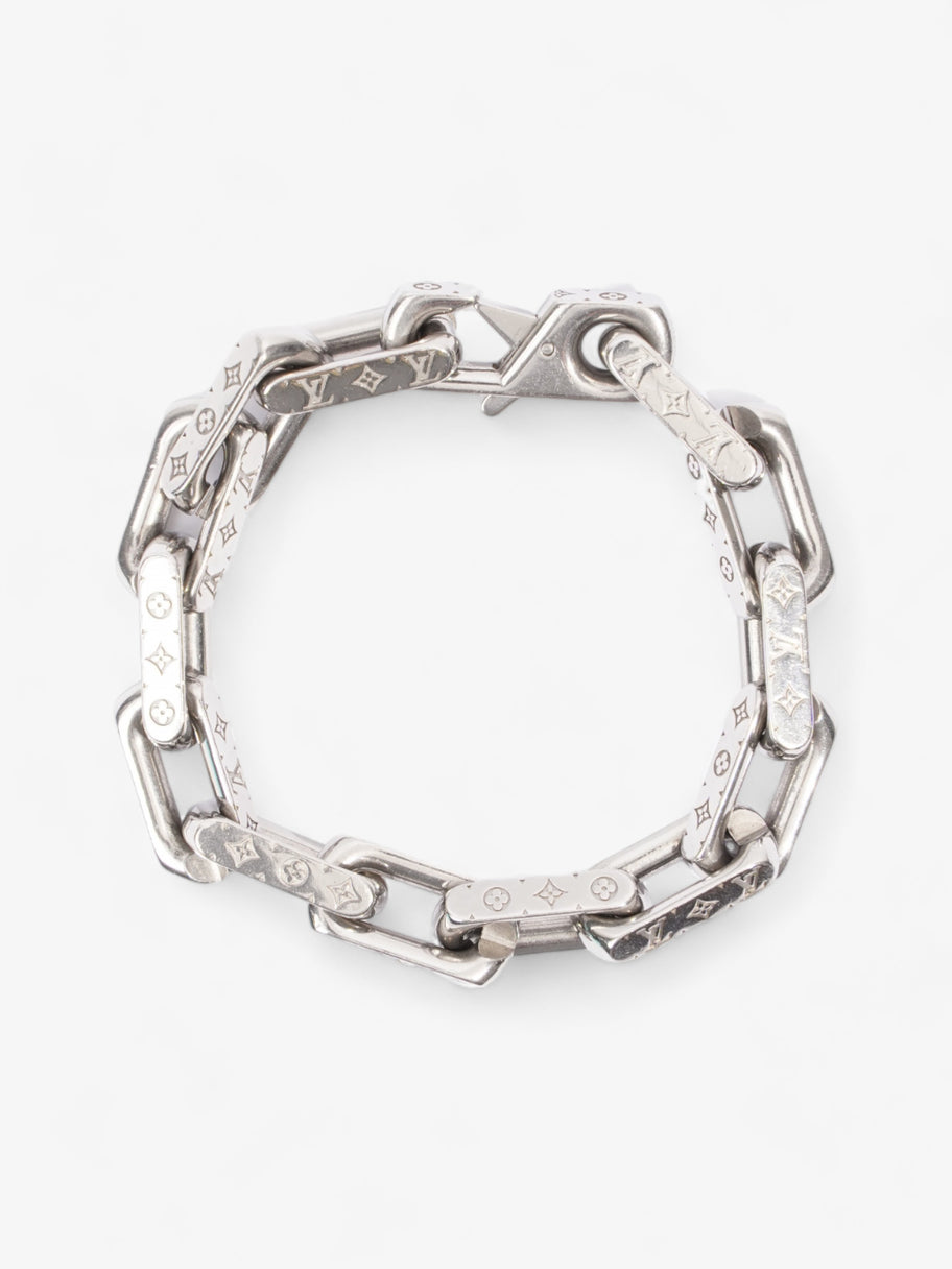 Louis Vuitton Chain Monogram Bracelet Silver Base Metal Medium Image 1