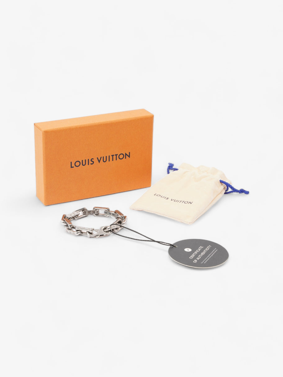 Louis Vuitton Chain Monogram Bracelet Silver Base Metal Medium Image 4