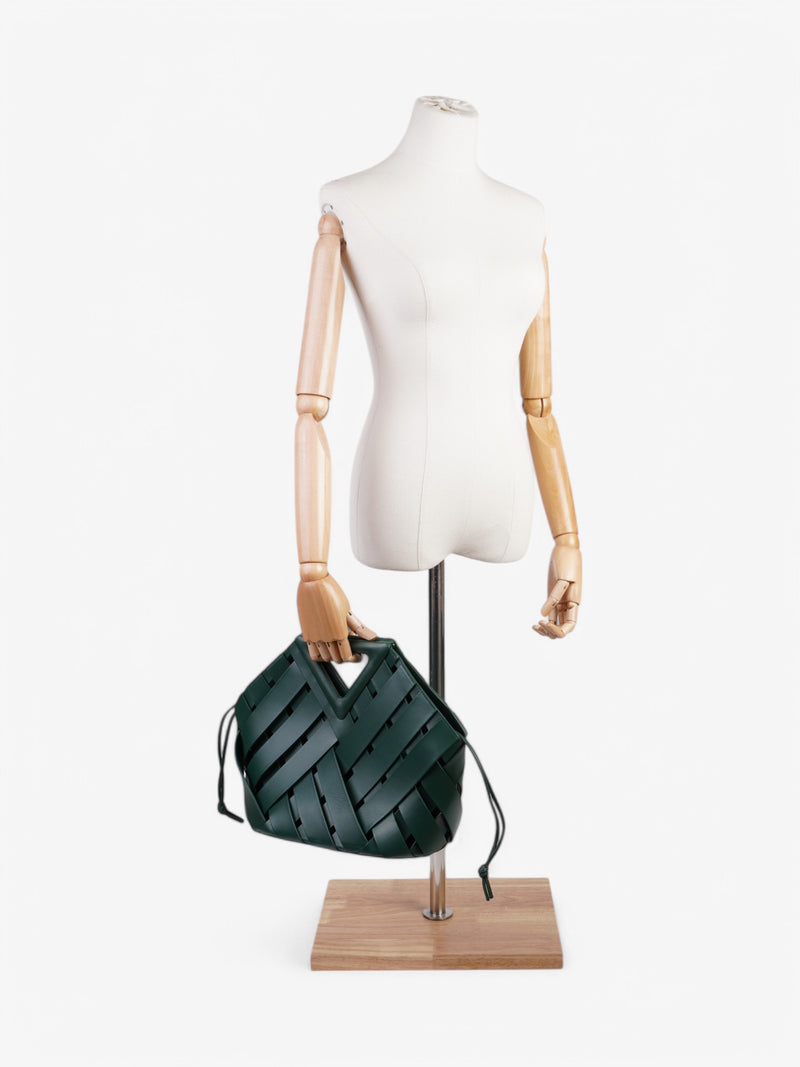  Bottega Veneta Triangle Basket Green Leather