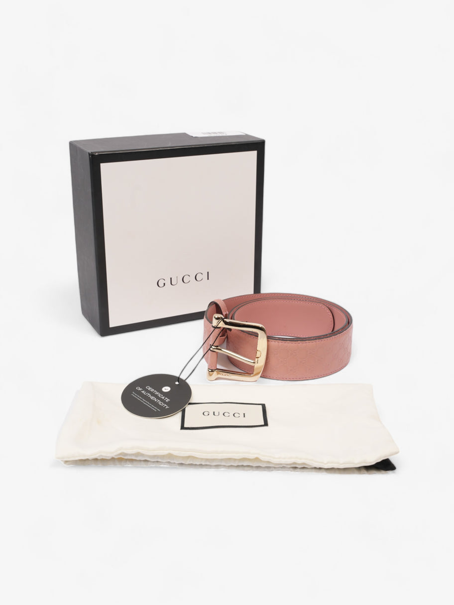 Gucci Microguccissima Belt Pink Leather 80cm 32