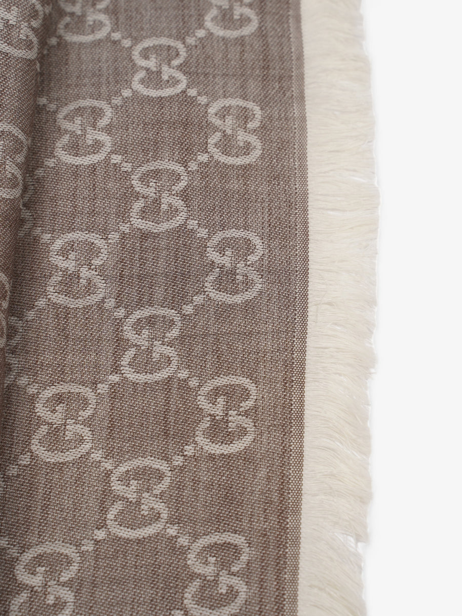 Gucci Beige Gucci scarf Grey GG Supreme Wool Image 3