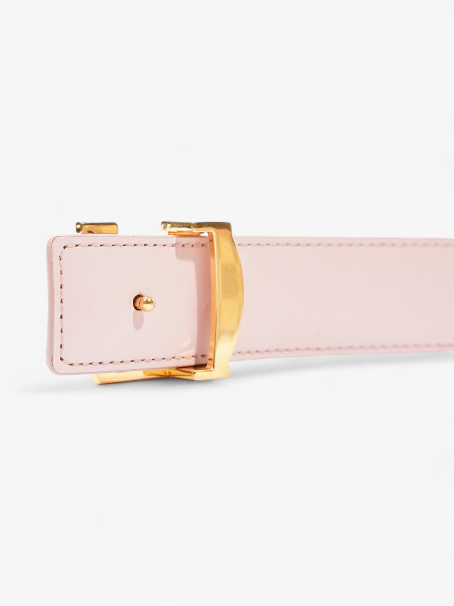 LV Initials Reversible Belt Damier Ebene / Pink Coated Canvas 85cm 34