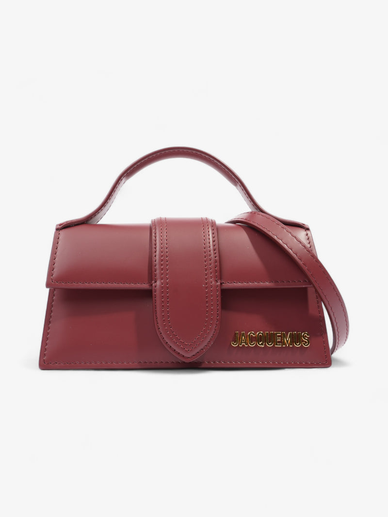  Jacquemus Le Bambino Dark Burgundy Calfskin Leather