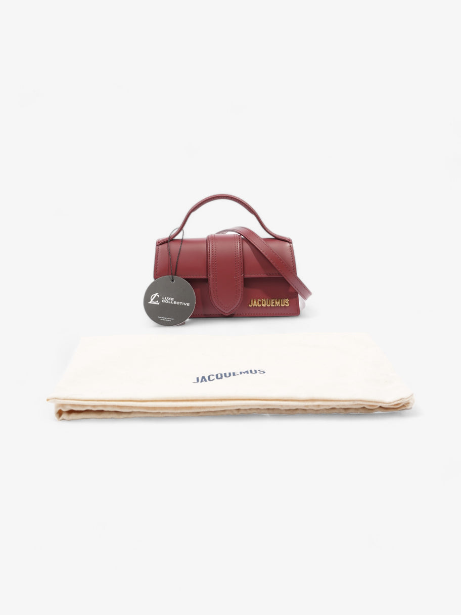 Jacquemus Le Bambino Dark Burgundy Calfskin Leather Image 8