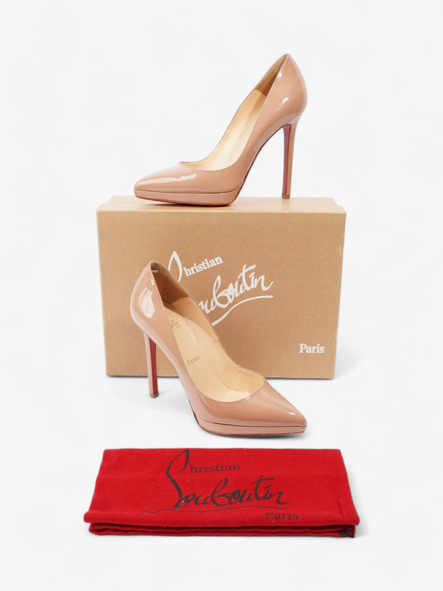 Christian Louboutin Pigalle Plato Nude Patent Leather EU 37 UK 4 Image 10