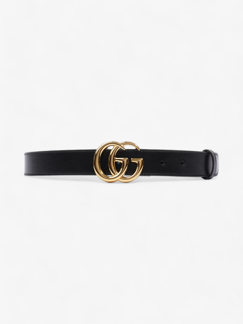  Gucci GG Marmont Thin Belt Black Leather 80cm 32