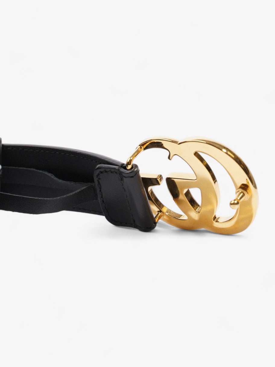 Gucci GG Marmont Thin Belt Black Leather 80cm 32