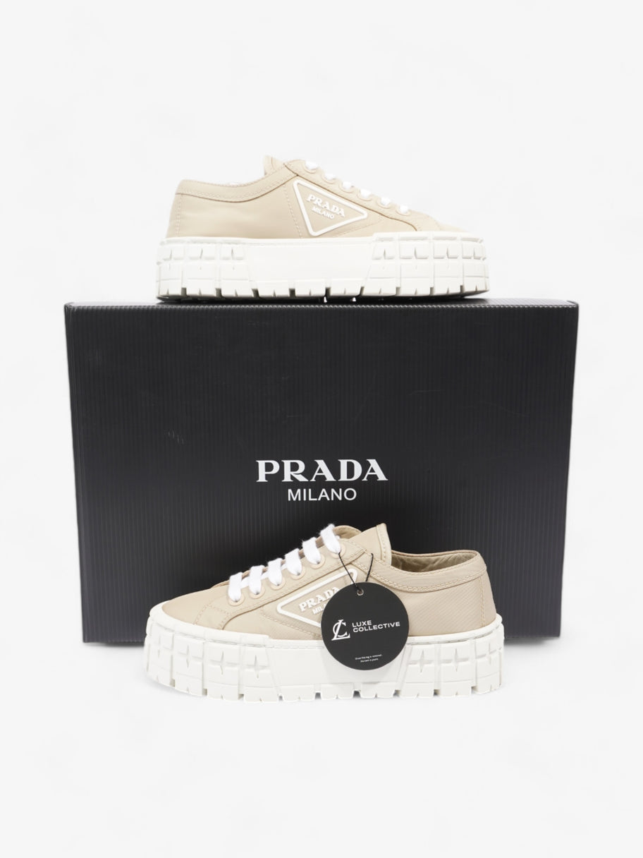 Prada Double Wheel Re-Nylon Sneakers Beige  / White Re Nylon EU 36 UK 3 Image 10