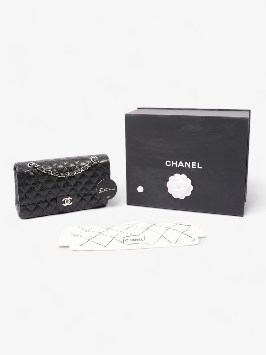 Chanel Classic Double Flap Black Caviar Leather Medium Image 8