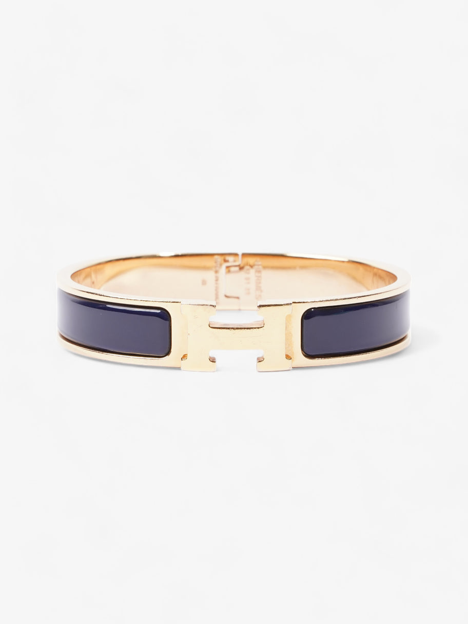 Hermes Clic H Bracelet Ultramarine / Gold Enamel PM Image 1