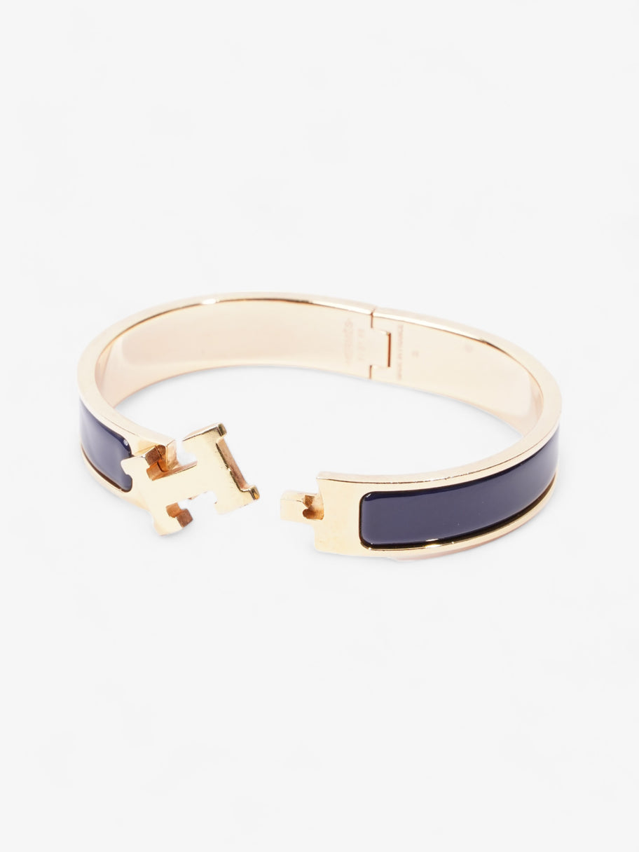 Hermes Clic H Bracelet Ultramarine / Gold Enamel PM Image 5