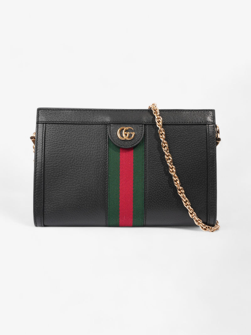  Gucci Ophidia GG Black / Red / Green Leather Small