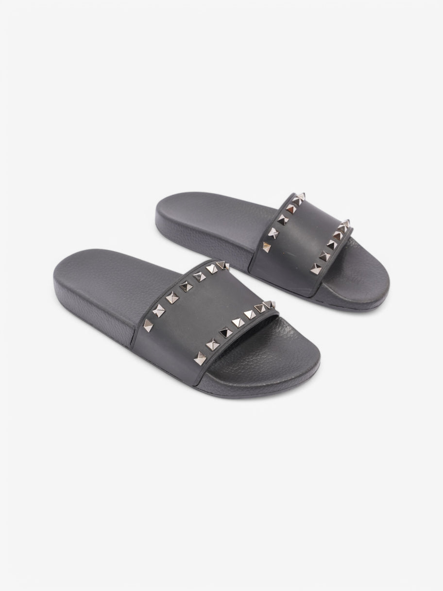 Valentino Rockstud Slides Black Rubber EU 38 UK 5 Image 2