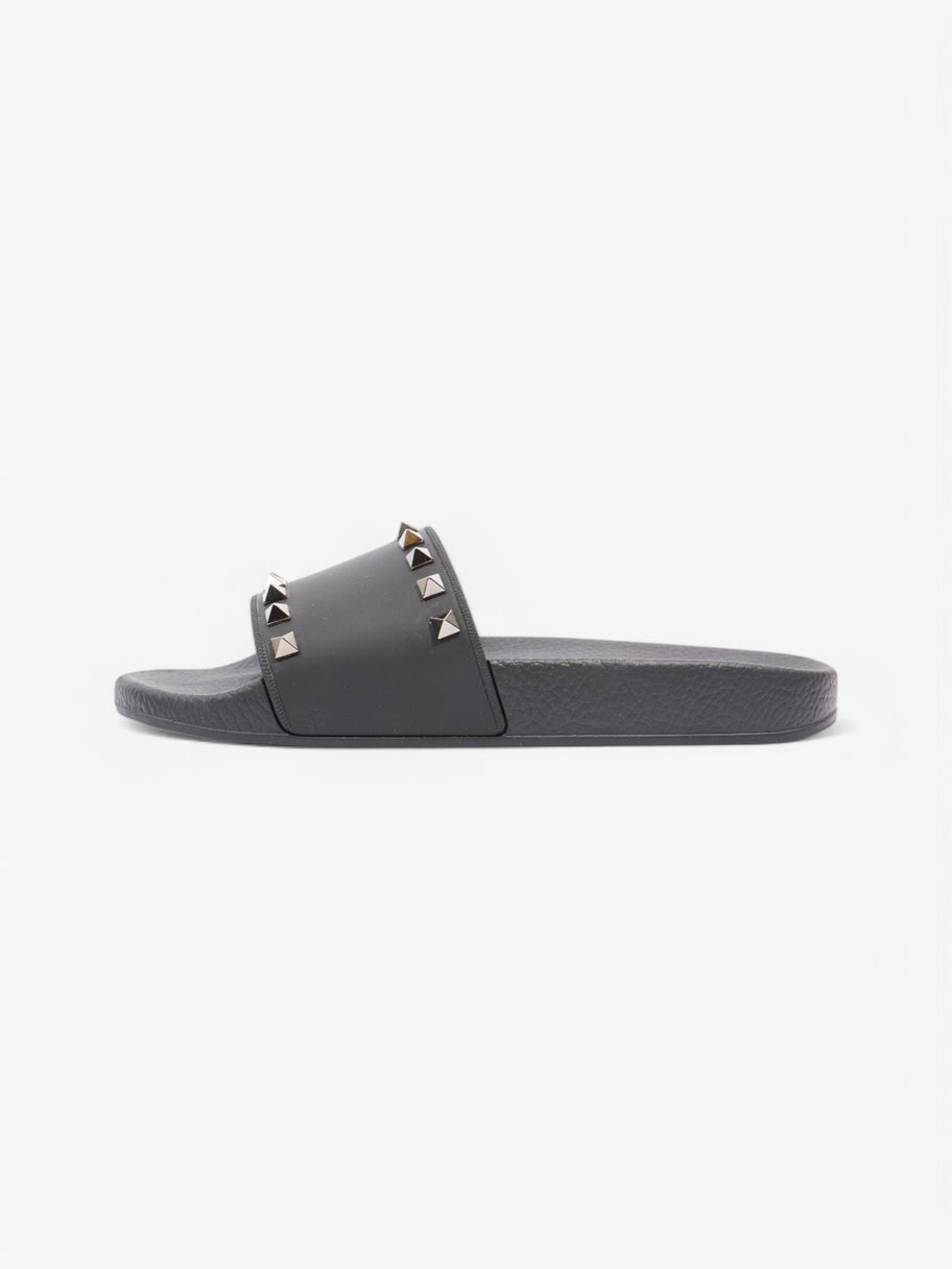 Valentino Rockstud Slides Black Rubber EU 38 UK 5 Image 5