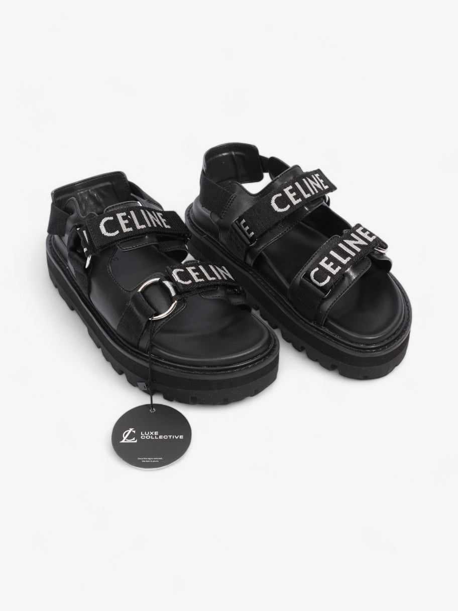 Celine Leo Sandals Black / White Leather EU 37 UK 4 Image 8