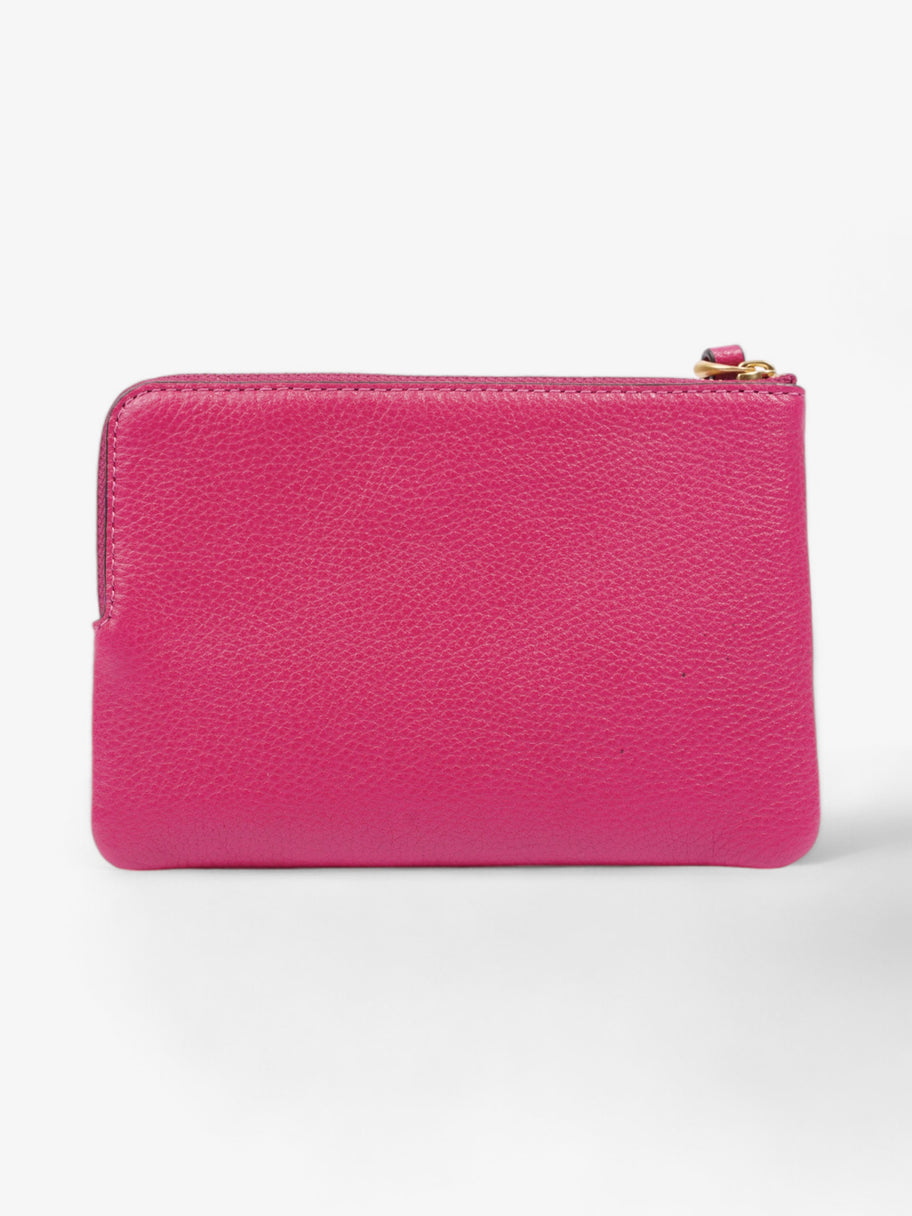 Coach Pouch Wristlet Deep Pink Leather Image 2