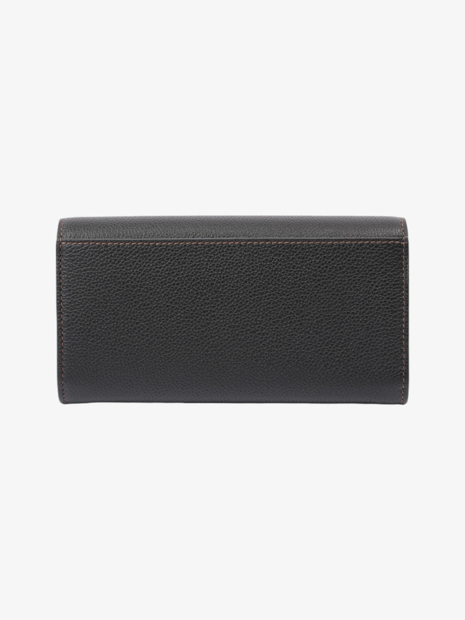 Burberry TB Continental Wallet Black Grained Leather Large Image 3