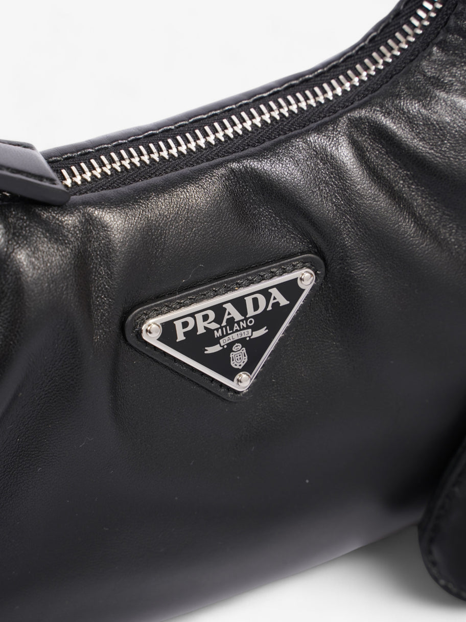 Prada Soft Padded Shoulder Bag Black Nappa Leather Image 7