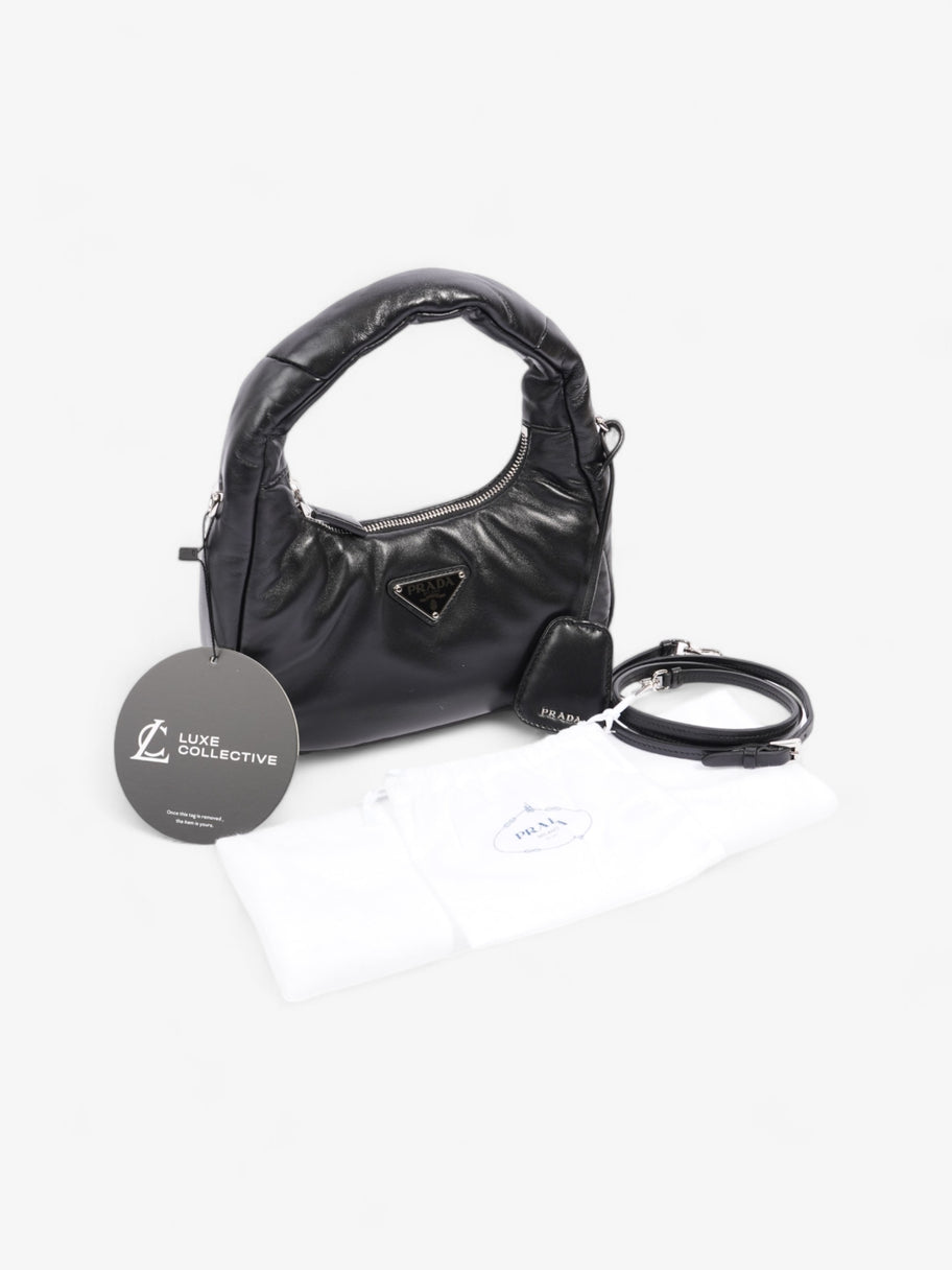 Prada Soft Padded Shoulder Bag Black Nappa Leather Image 9