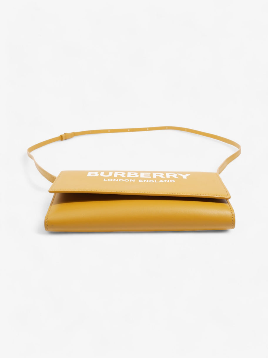 Burberry Logo Chain Wallet Mustard Leather Image 6