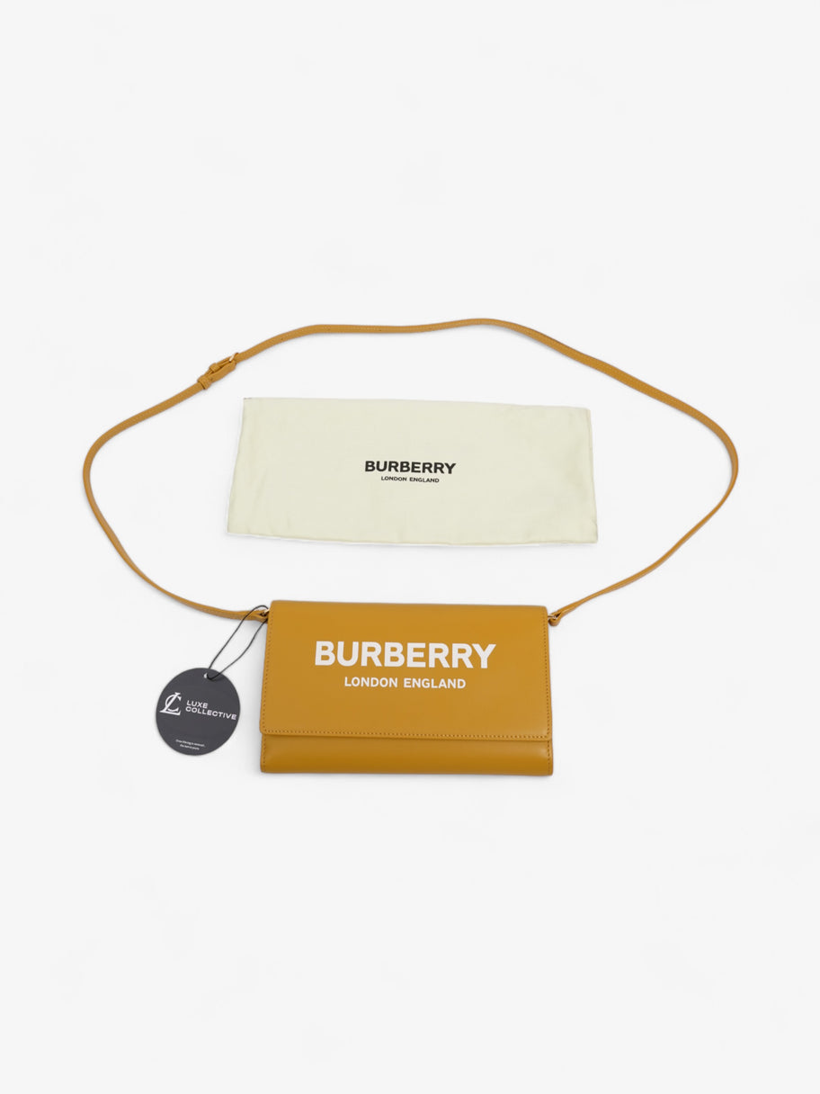 Burberry Logo Chain Wallet Mustard Leather Image 10