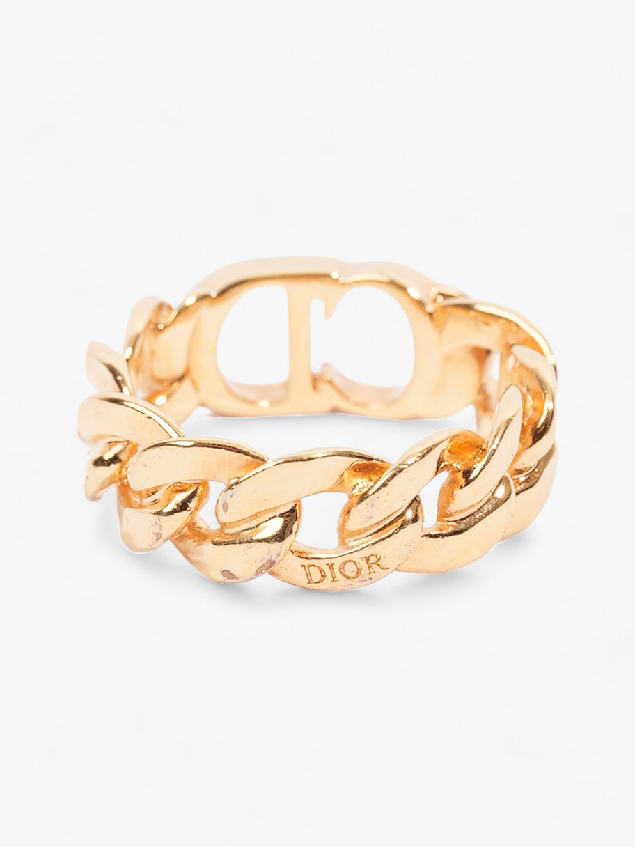 Christian Dior CD Icon Chain Link Ring Gold Base Metal Medium (60mm) Image 3