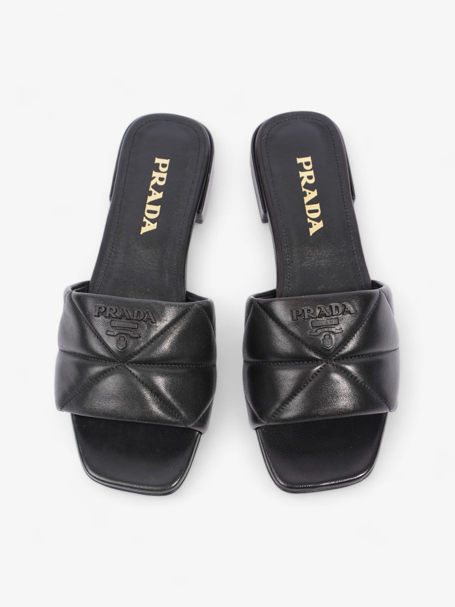 Prada Logo Sandali Quilted Black Nappa Leather EU 38 UK 5 Image 8