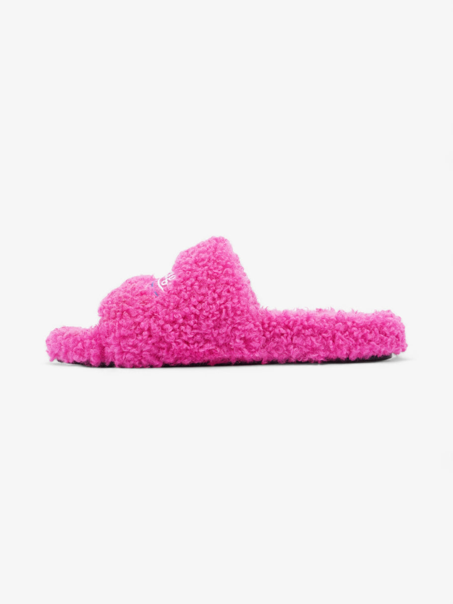 Balenciaga Furry Slides Pink / White Shearling EU 37 UK 4 Image 3