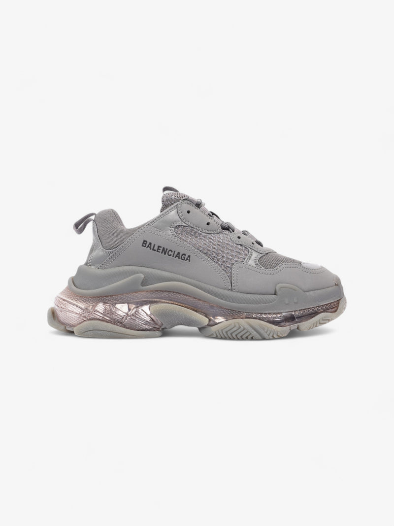  Balenciaga Triple S Clear Sole Grey Mesh EU 40 UK 6